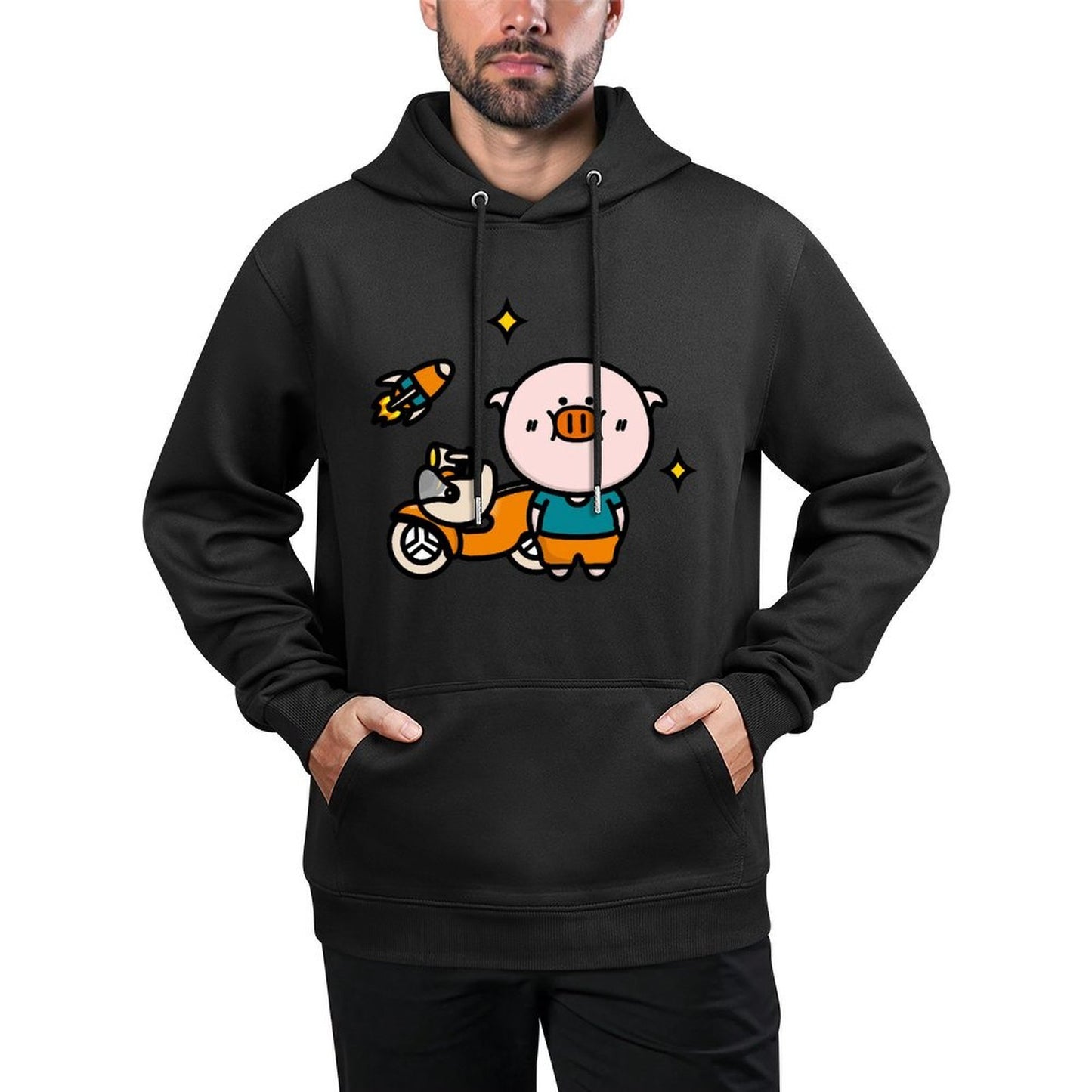 IPBR 250g Hooded Pocket Sweatshirt Front GraphicMen's Hooded  Sweatshirt4001148