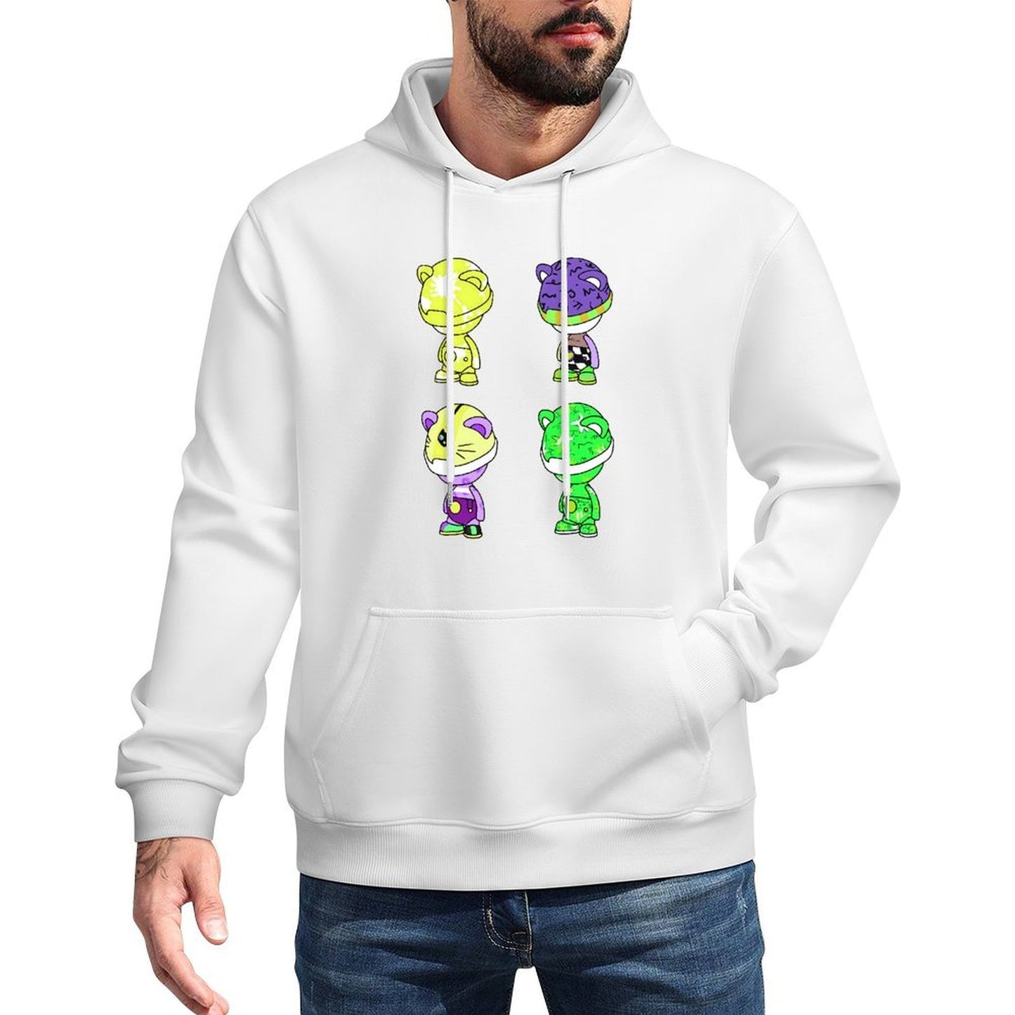 IPIB 250g Hooded Pocket Sweatshirt Front GraphicMen's Hooded  Sweatshirt6000074-2