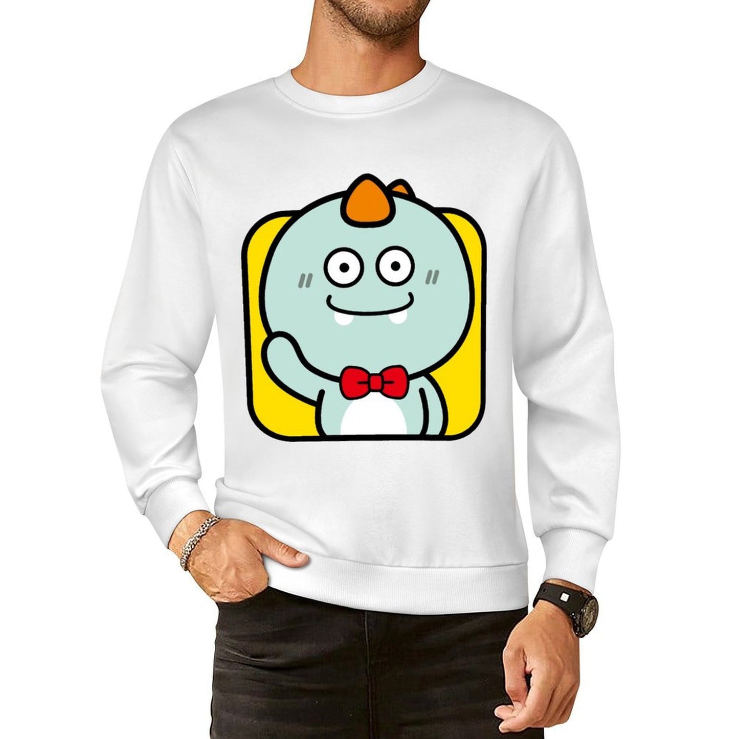 Front Patterned Long Sleeve TopRegularFit PureStyle