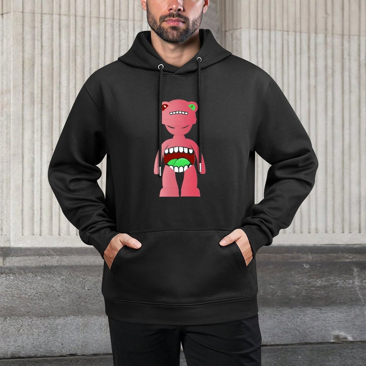 IPIB 250g Hooded Pocket Sweatshirt Front GraphicMen's Hooded  Sweatshirt6000141-1