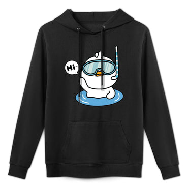 Neutral Clean Front Graphic Hoodies