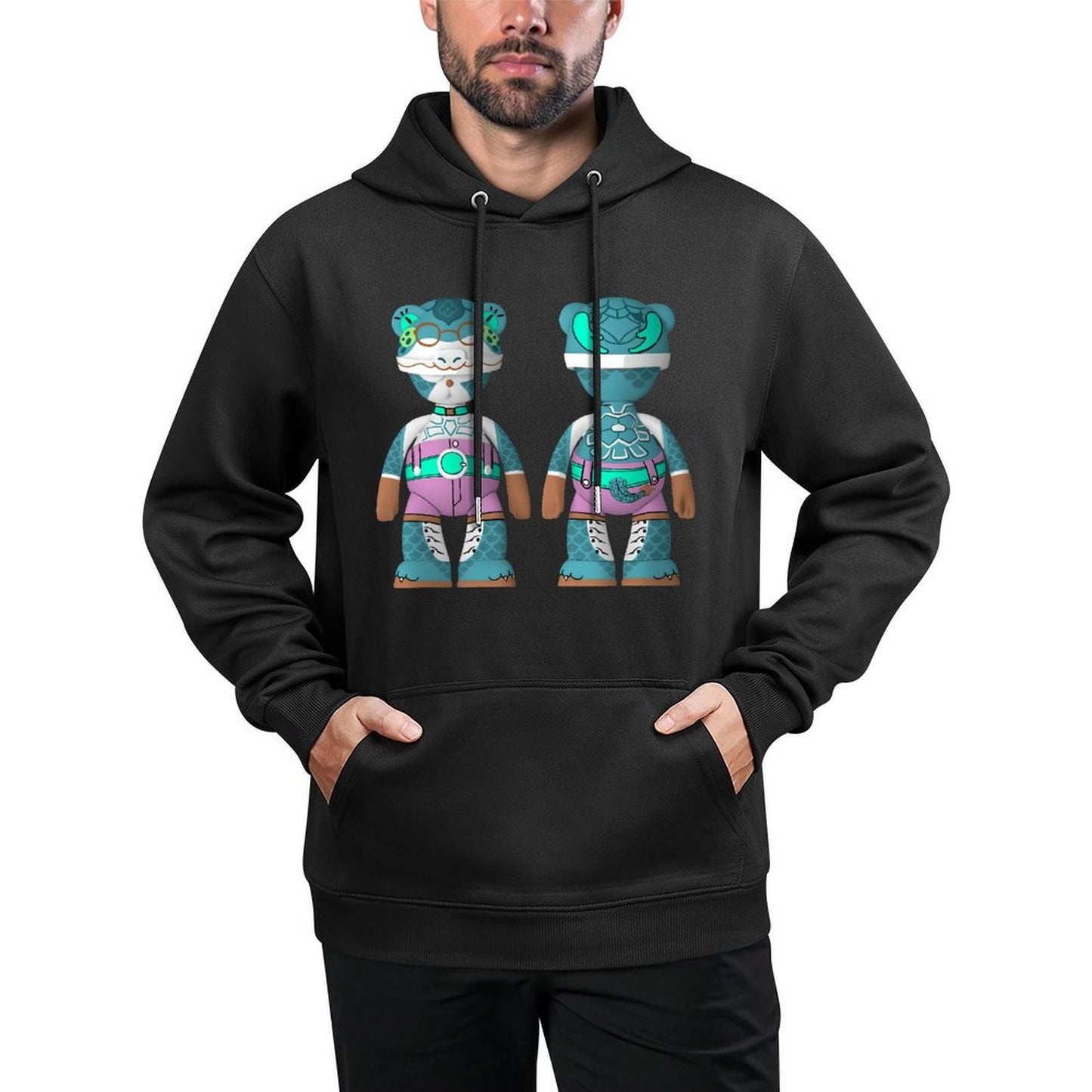 IPIB 250g Hooded Pocket Sweatshirt Front GraphicMen's Hooded  Sweatshirt6000075-3