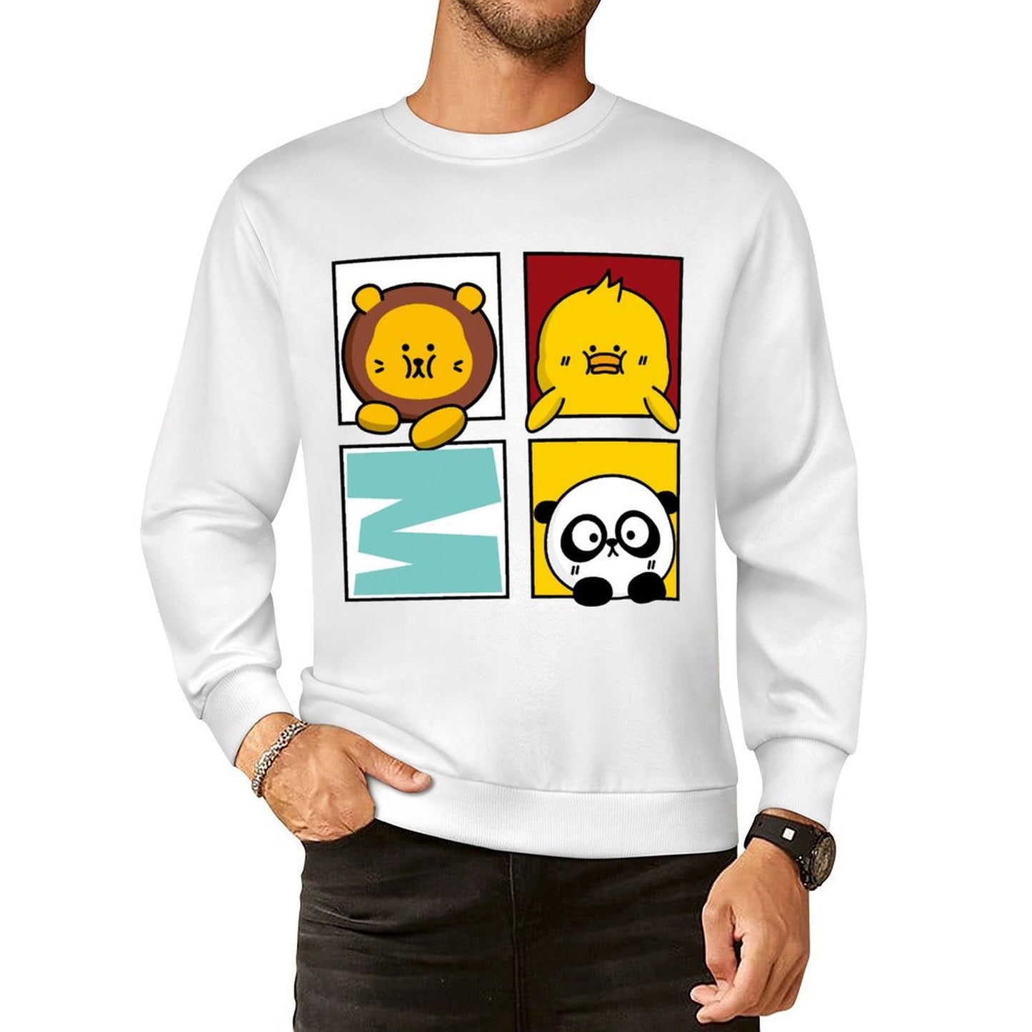 Front Patterned Long Sleeve TopPure Studio