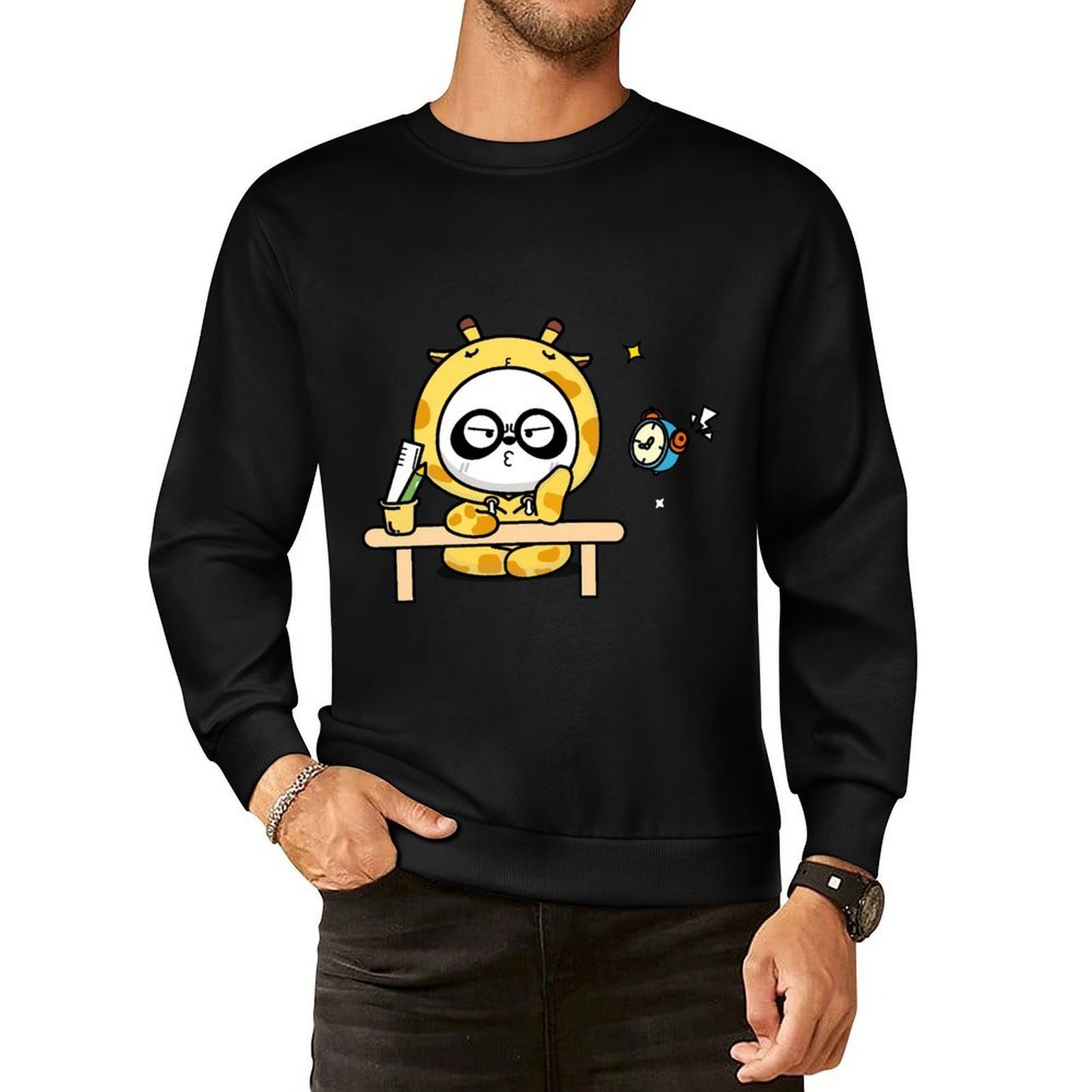 Front Patterned Long Sleeve TopNeutral Crisp Print