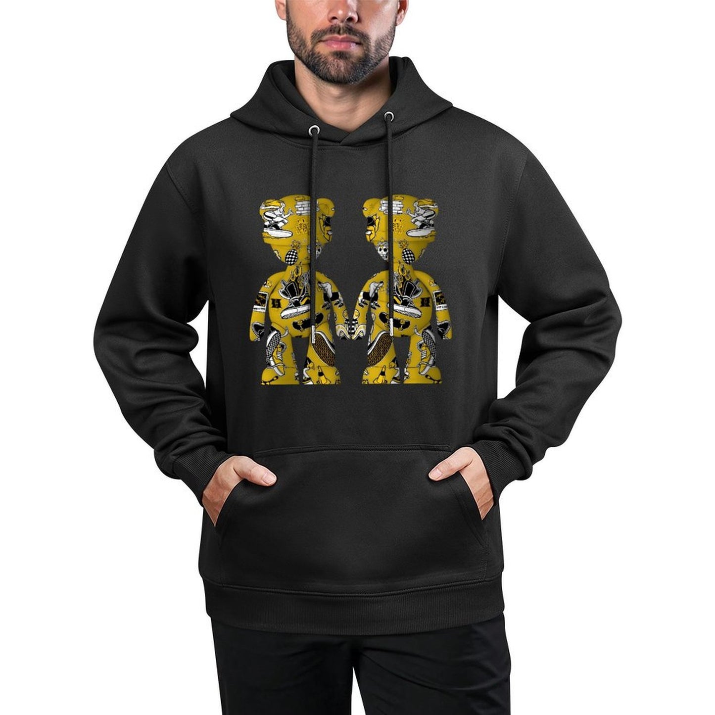 IPIB 250g Hooded Pocket Sweatshirt Front GraphicMen's Hooded  Sweatshirt6000084-3