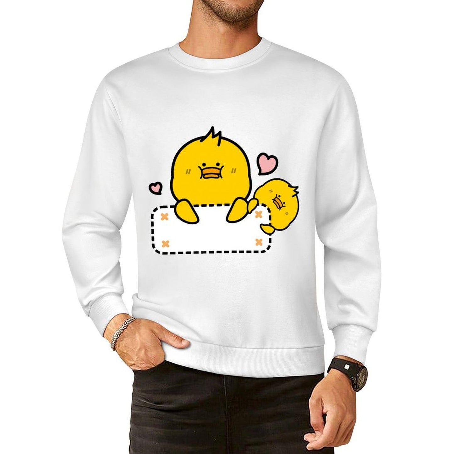 Front Patterned Long Sleeve TopDurable Made-to-Order