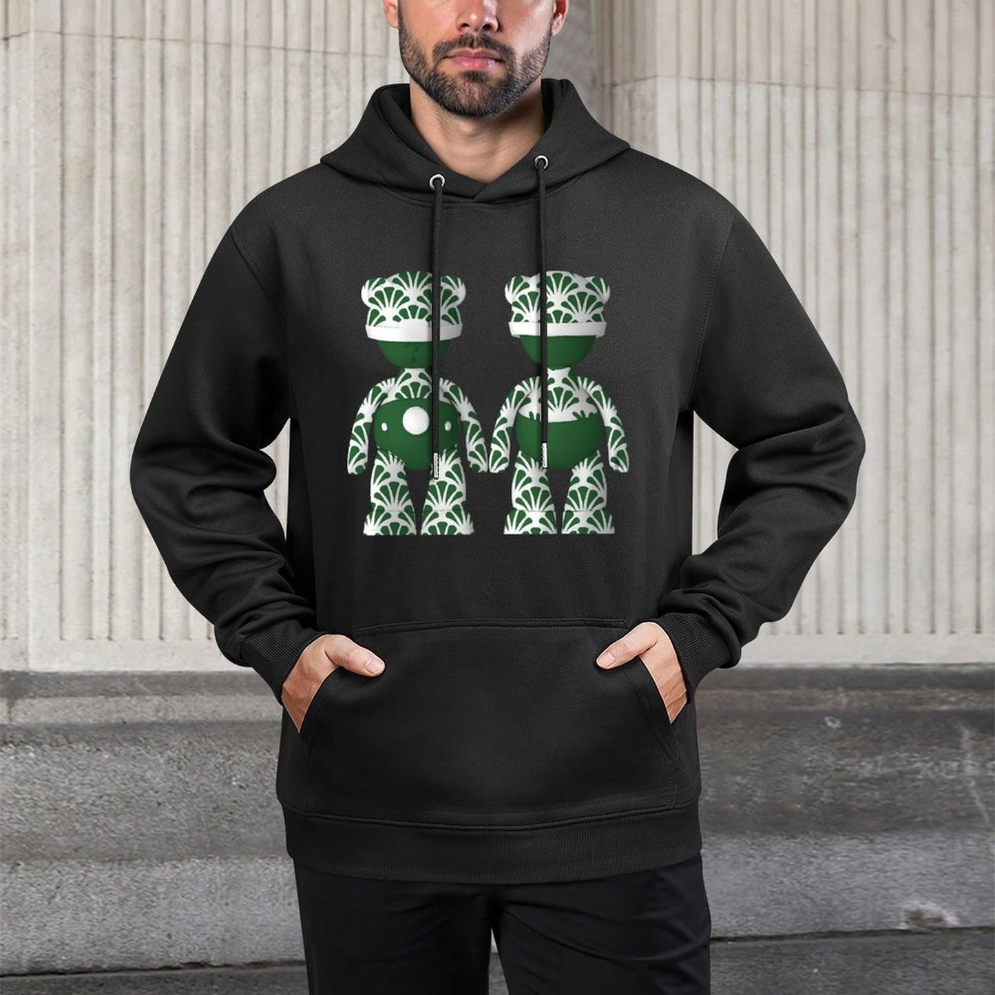IPIB 250g Hooded Pocket Sweatshirt Front GraphicMen's Hooded  Sweatshirt6000096-2