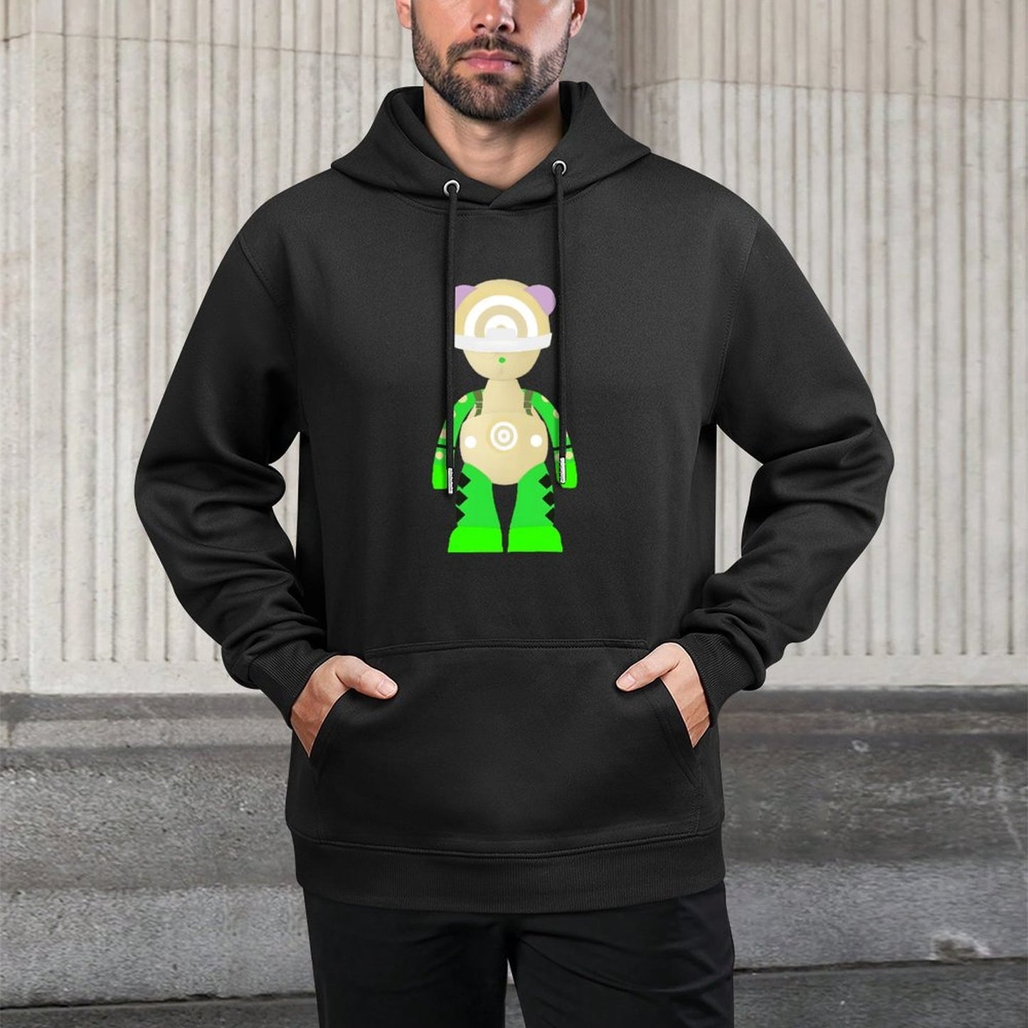 IPIB 250g Hooded Pocket Sweatshirt Front GraphicMen's Hooded  Sweatshirt6000134-3