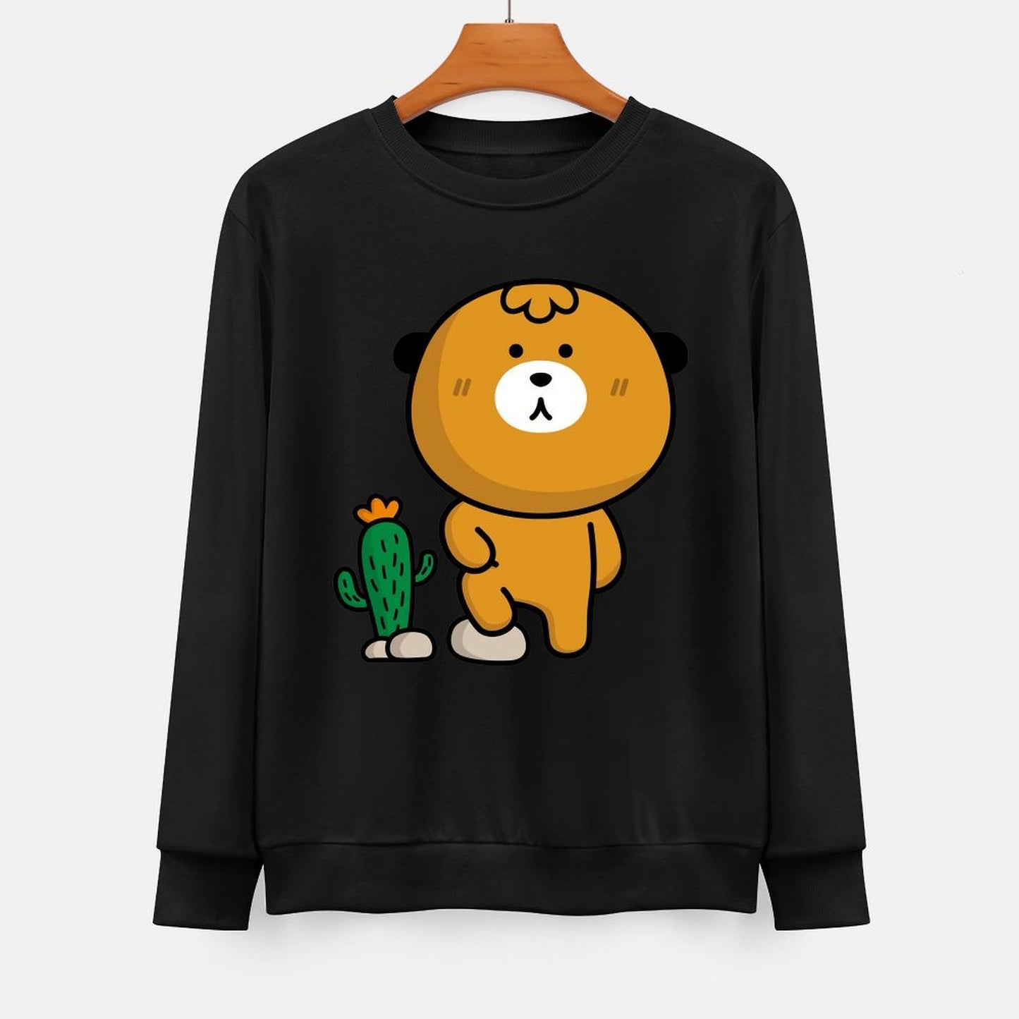 Front Patterned Long Sleeve TopStudio SmoothWear