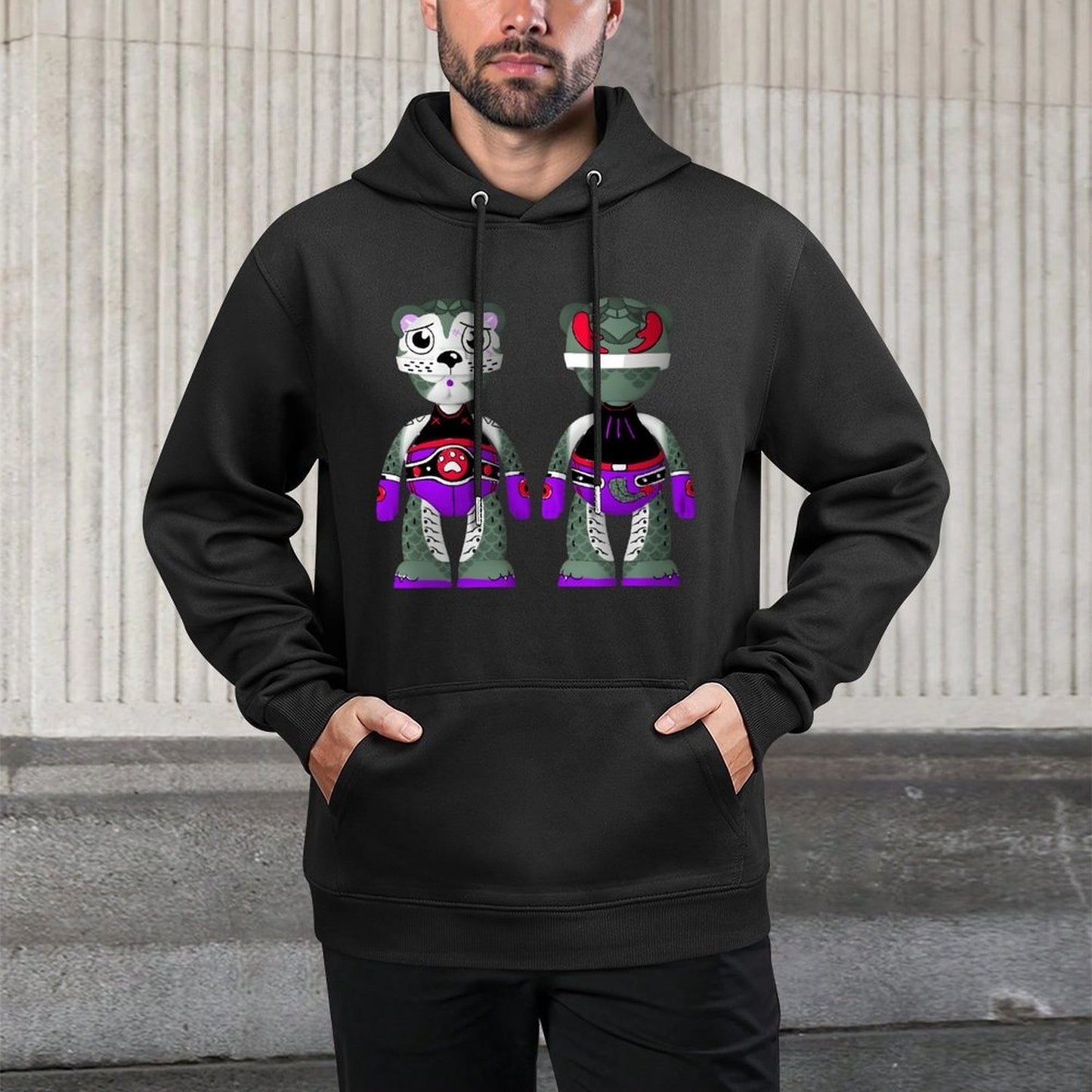 IPIB 250g Hooded Pocket Sweatshirt Front GraphicMen's Hooded  Sweatshirt6000145-5