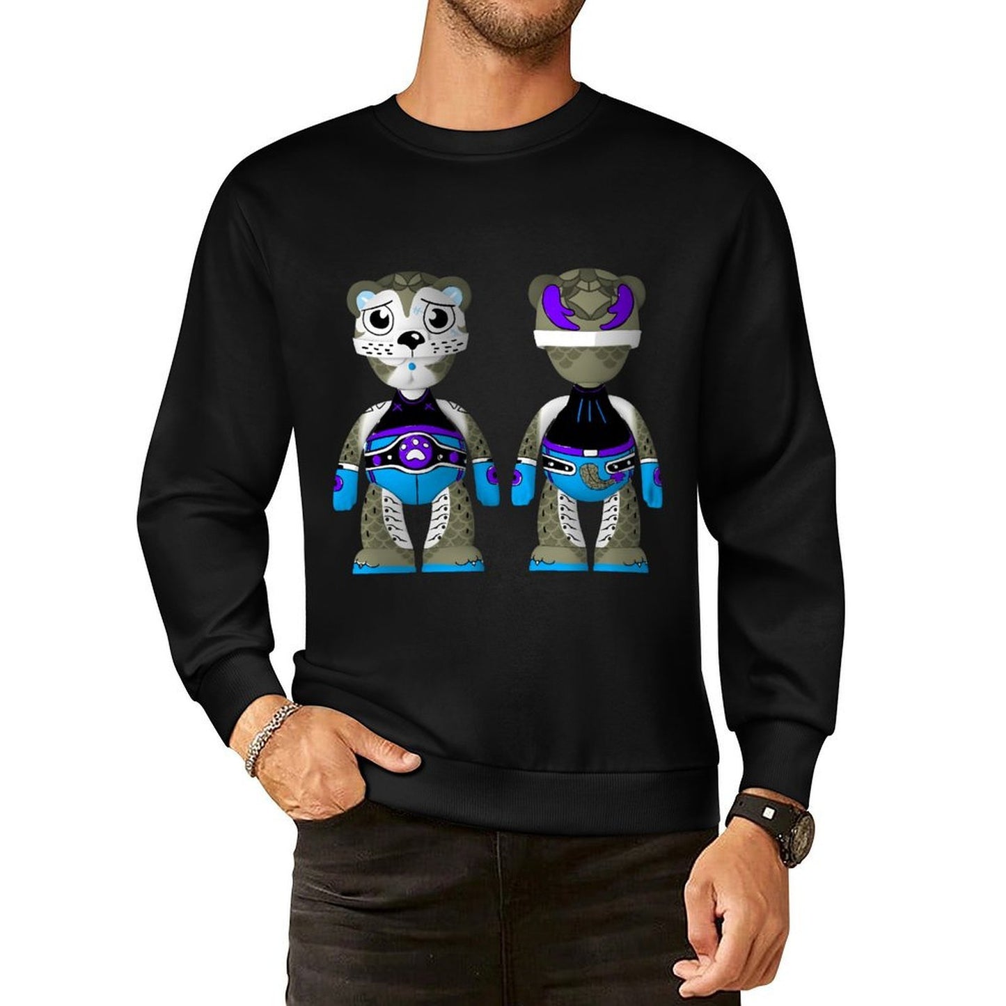 Long Sleeve With Front PatternSeamless Pocket Tee