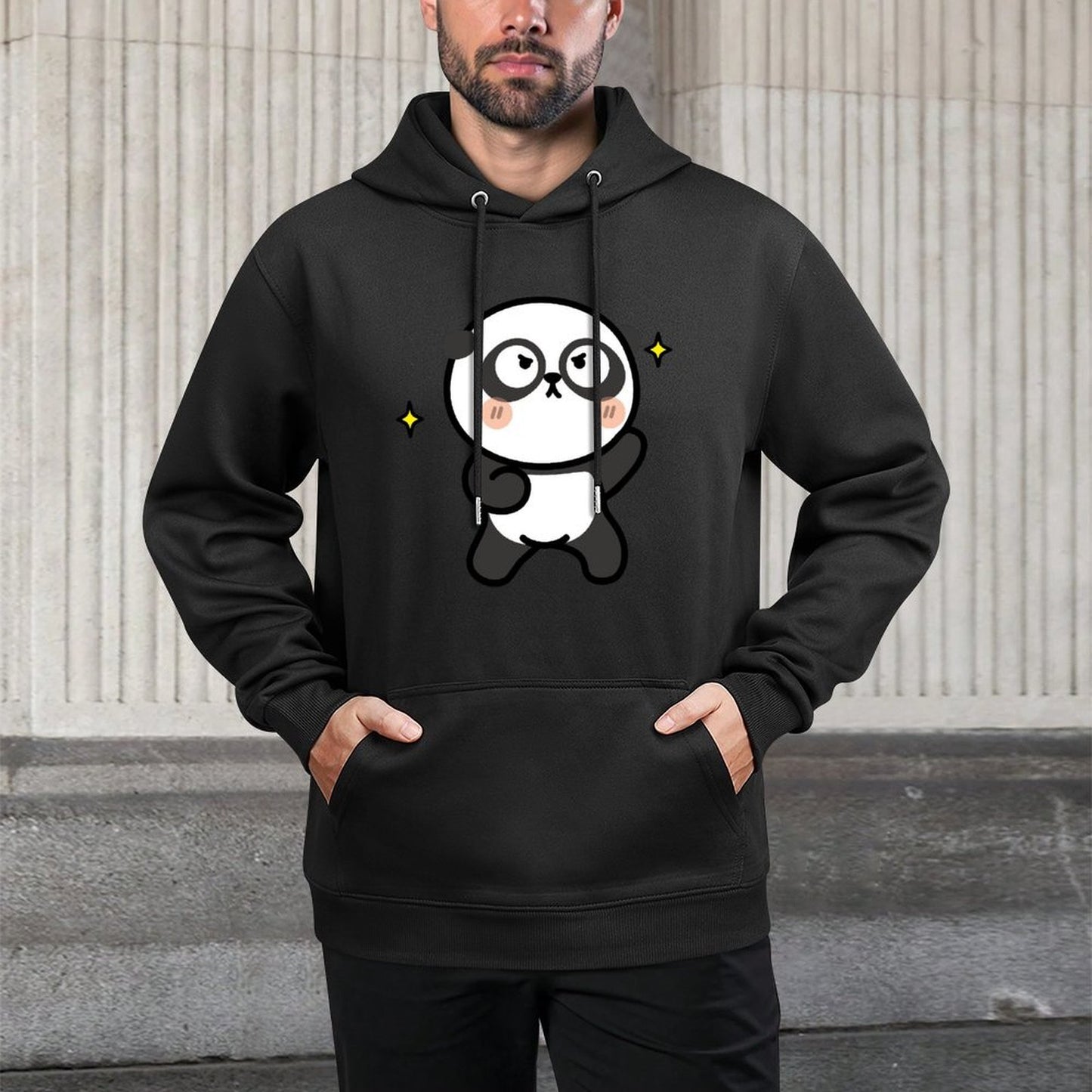 Shrink-Resistant Retro Front Graphic Hoodies