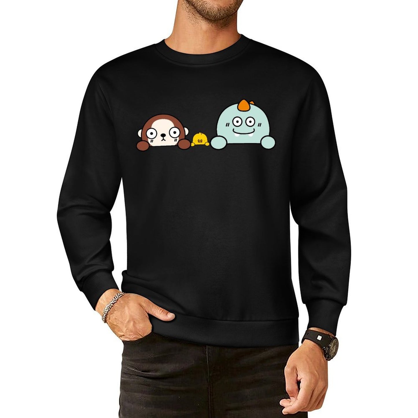 IPBR 250g Crew Neck Long Sleeve Sweatshirt Front GraphicCrew Neck Long Sleeve Sweatshirt4000745
