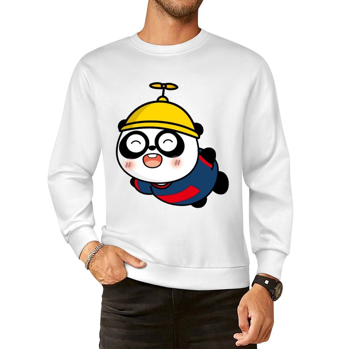 Front Patterned Long Sleeve TopColorfast Signature