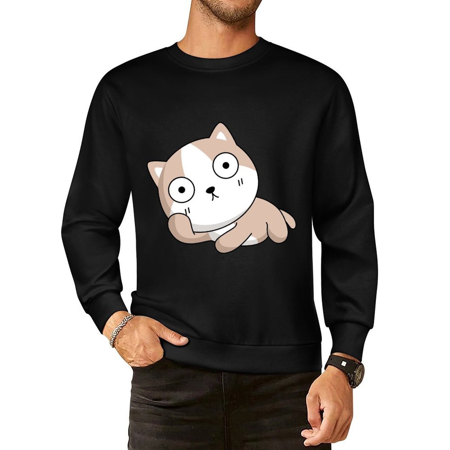 Front Patterned Long Sleeve TopHeritage Regular