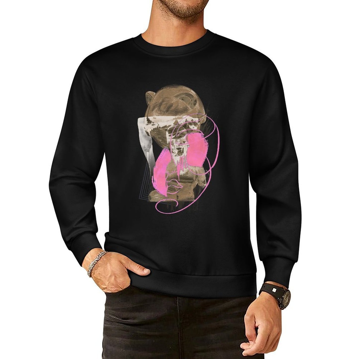 IPIB 250g Crew Neck Long Sleeve Sweatshirt Front GraphicCrew Neck Long Sleeve Sweatshirt6000019-8