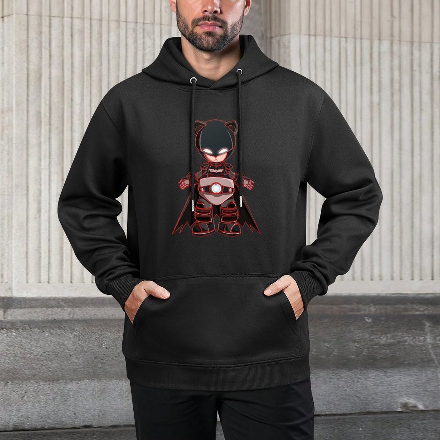 IPIB 250g Hooded Pocket Sweatshirt Front GraphicMen's Hooded  Sweatshirt6000063-2