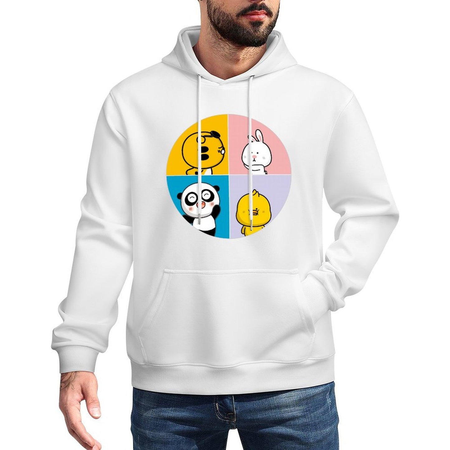 Breathable Pocket Tee Front Graphic Hoodies