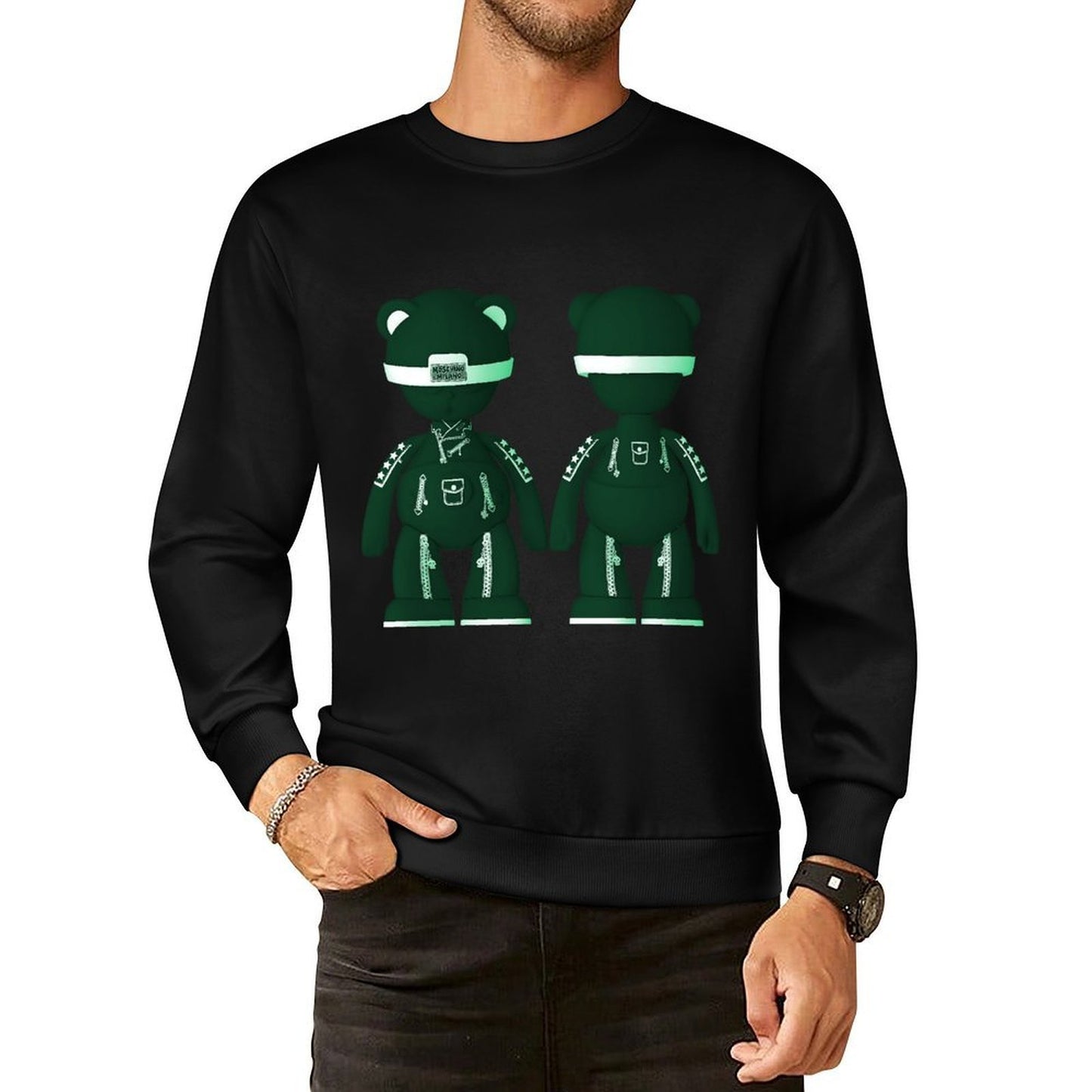 IPIB 250g Crew Neck Long Sleeve Sweatshirt Front GraphicCrew Neck Long Sleeve Sweatshirt6000093-6