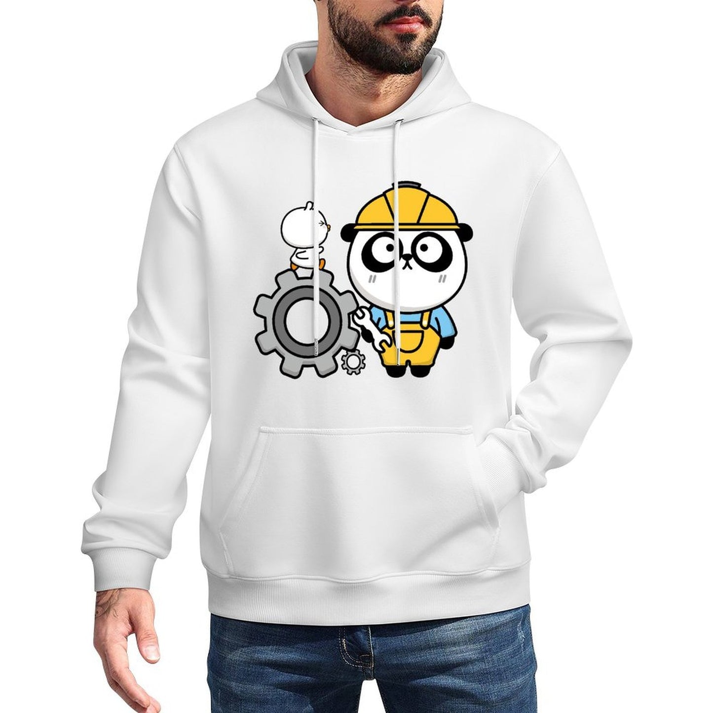 Studio Slim Fit Front Graphic Hoodies