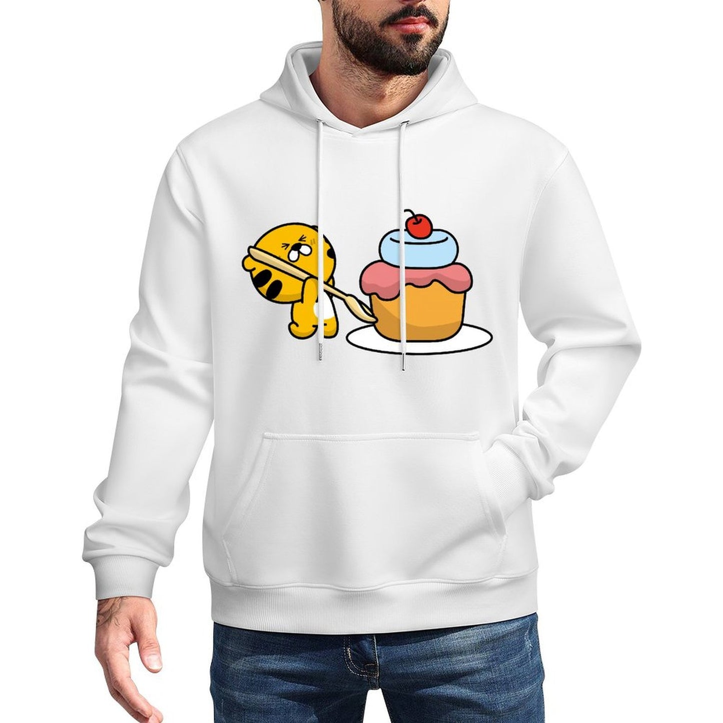 Solid SoftLine Front Graphic Hoodies