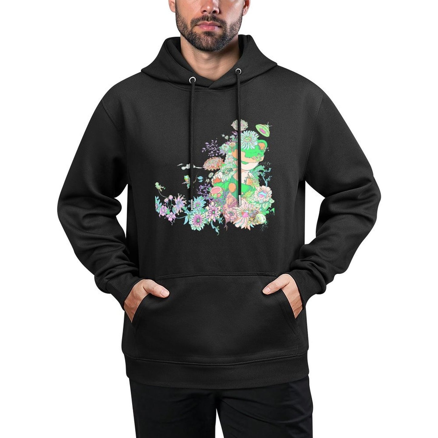 IPIB 250g Hooded Pocket Sweatshirt Front GraphicMen's Hooded  Sweatshirt6000057-1