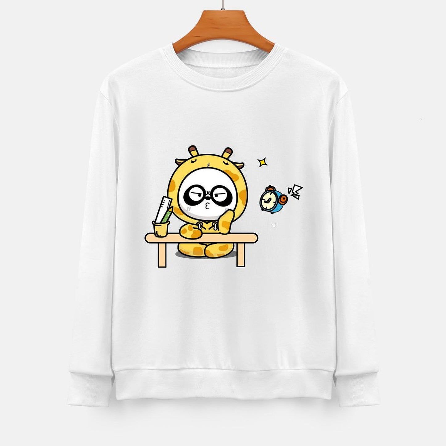 Front Patterned Long Sleeve TopNeutral Crisp Print