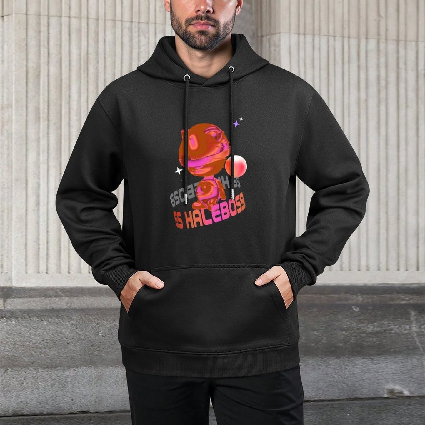 IPIB 250g Hooded Pocket Sweatshirt Front GraphicMen's Hooded  Sweatshirt6000017-5