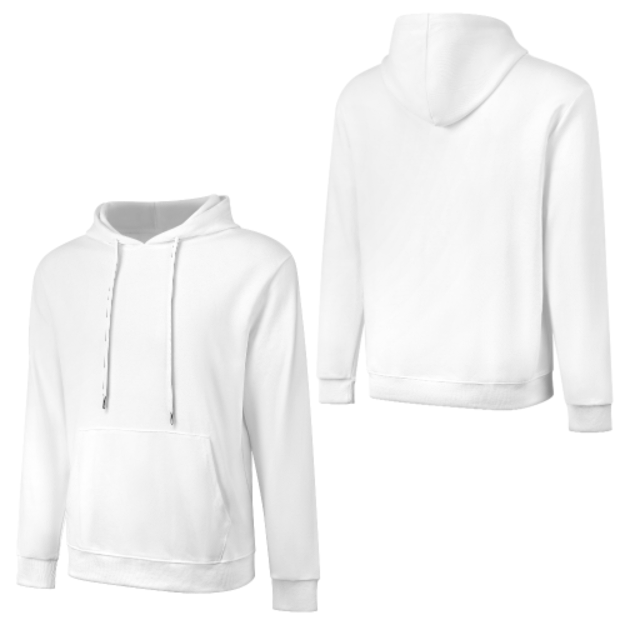 Create White Pullover Hoodie Sweatshirt Online - Back Design