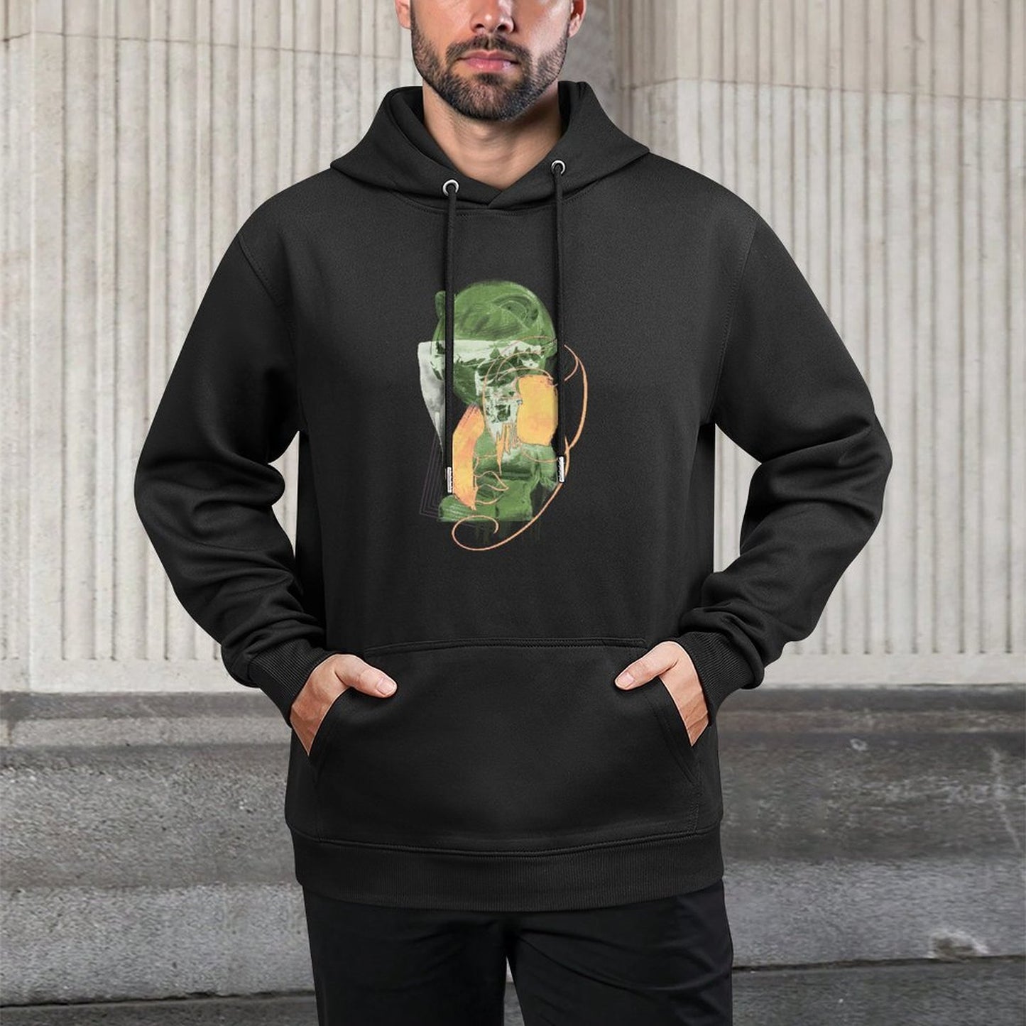 IPIB 250g Hooded Pocket Sweatshirt Front GraphicMen's Hooded  Sweatshirt6000019-7