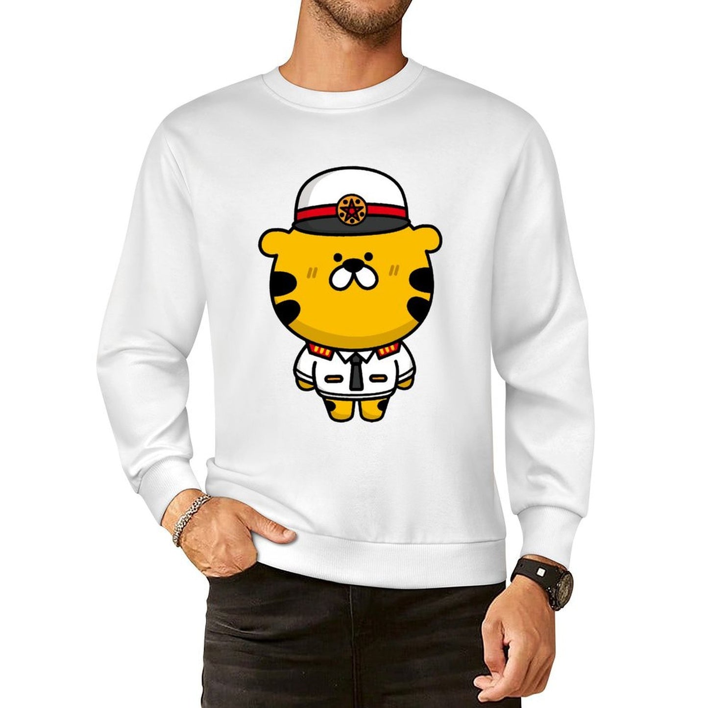 Front Patterned Long Sleeve TopCoreLine Timeless