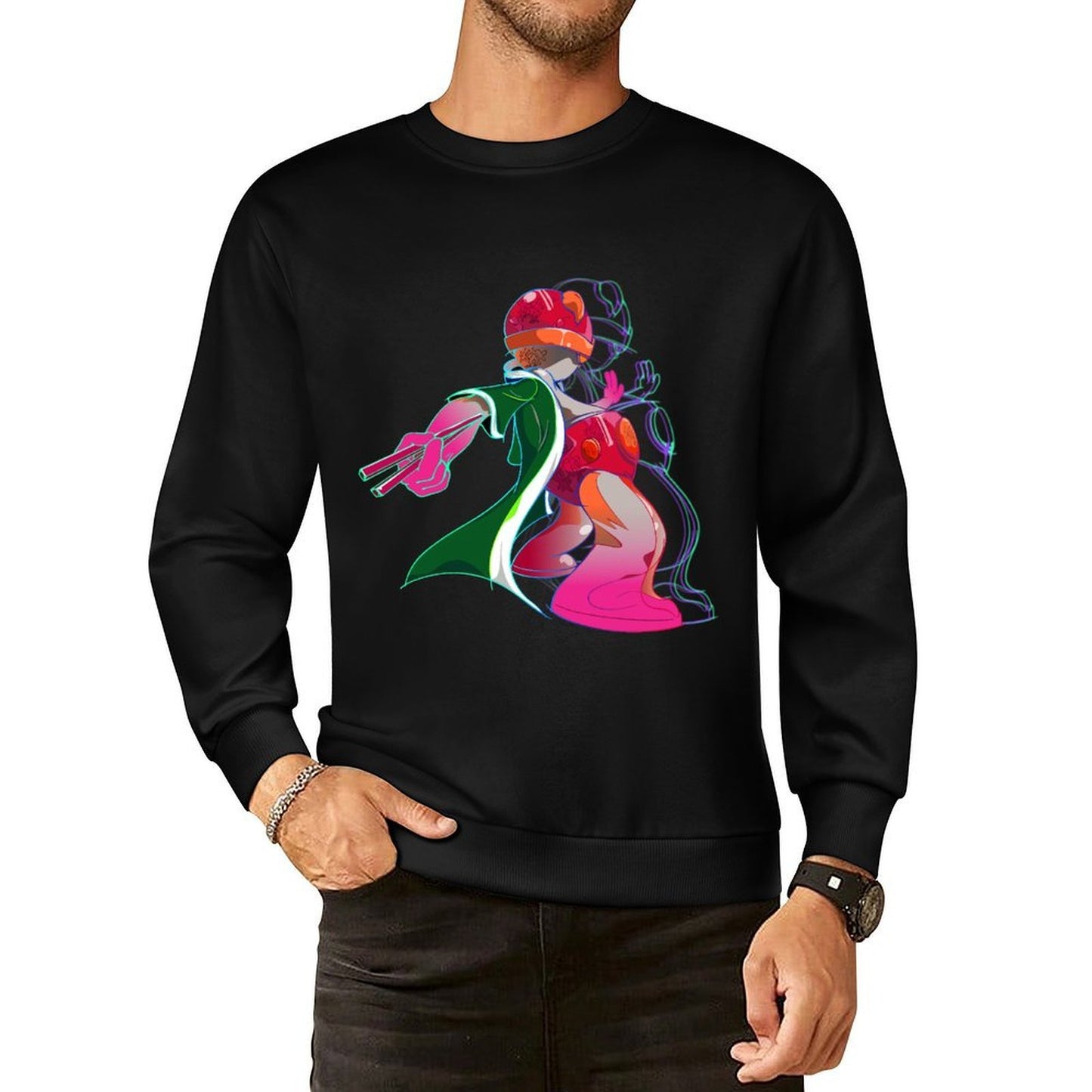 IPIB 250g Crew Neck Long Sleeve Sweatshirt Front GraphicCrew Neck Long Sleeve Sweatshirt6000009-4
