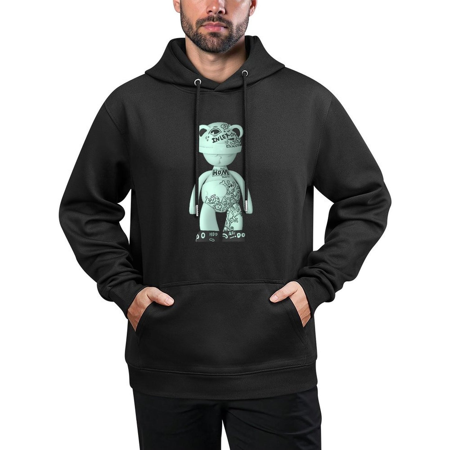 IPIB 250g Hooded Pocket Sweatshirt Front GraphicMen's Hooded  Sweatshirt6000109-3