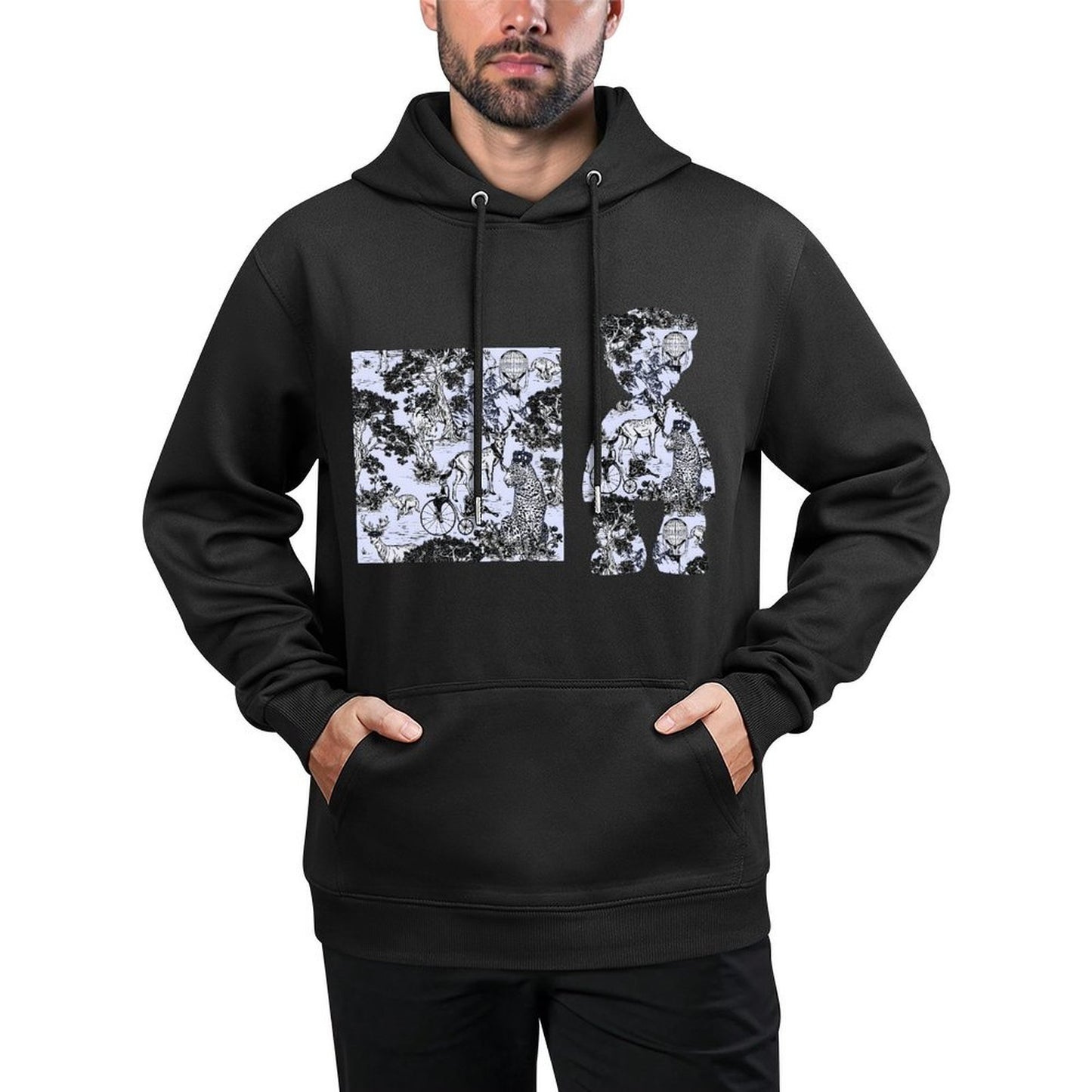 IPIB 250g Hooded Pocket Sweatshirt Front GraphicMen's Hooded  Sweatshirt6000100-4