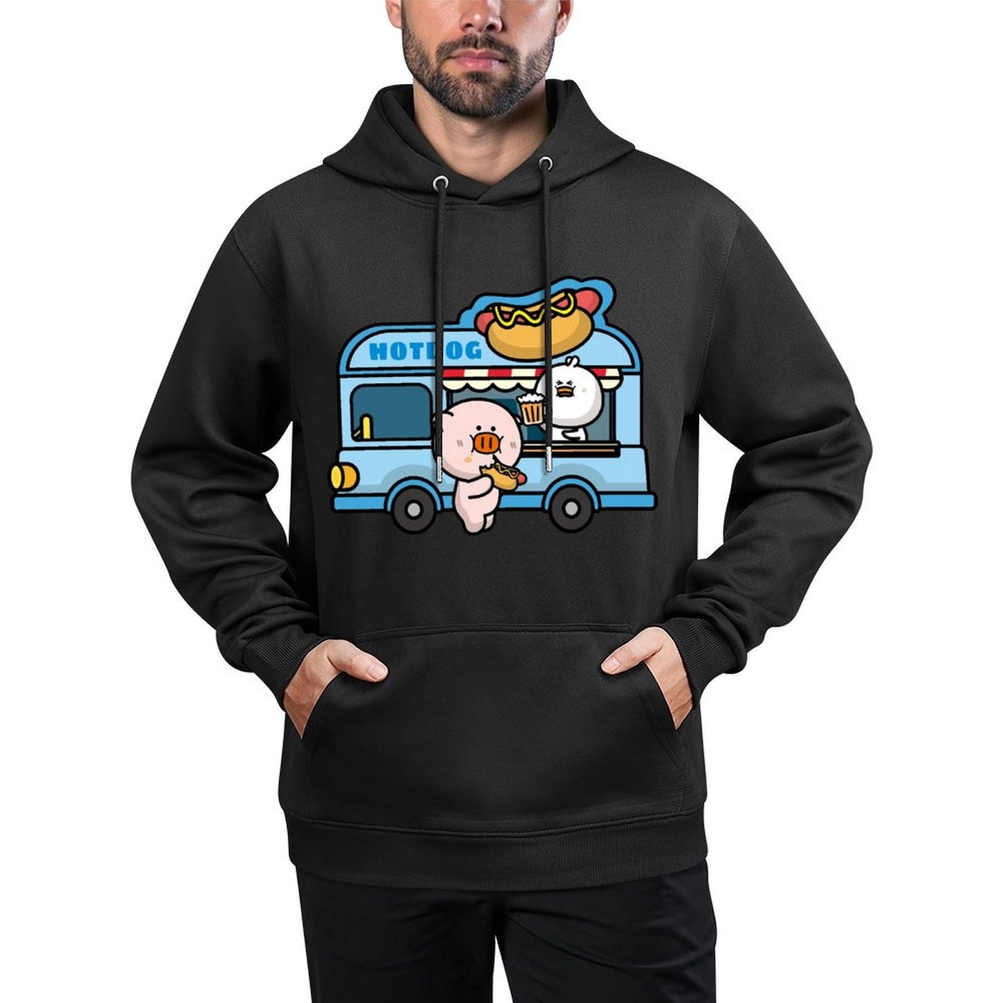 IPBR 250g Hooded Pocket Sweatshirt Front GraphicMen's Hooded  Sweatshirt4000048