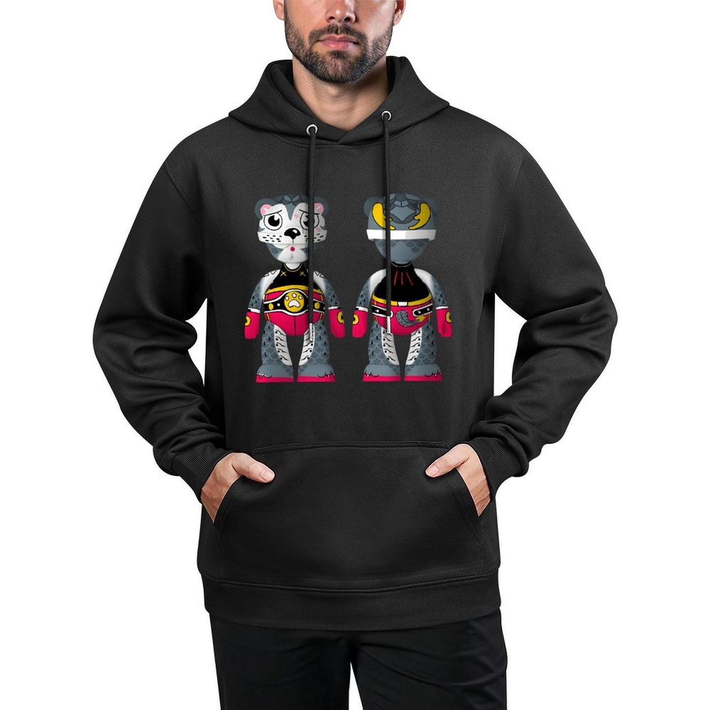 IPIB 250g Hooded Pocket Sweatshirt Front GraphicMen's Hooded  Sweatshirt6000145-4