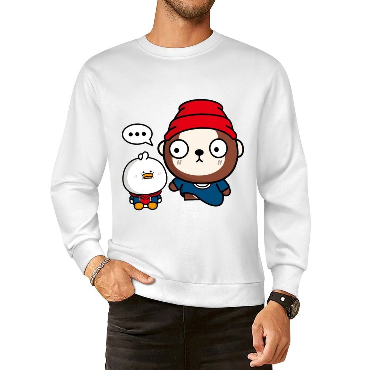 Front Patterned Long Sleeve TopLifestyleLine Minimalist