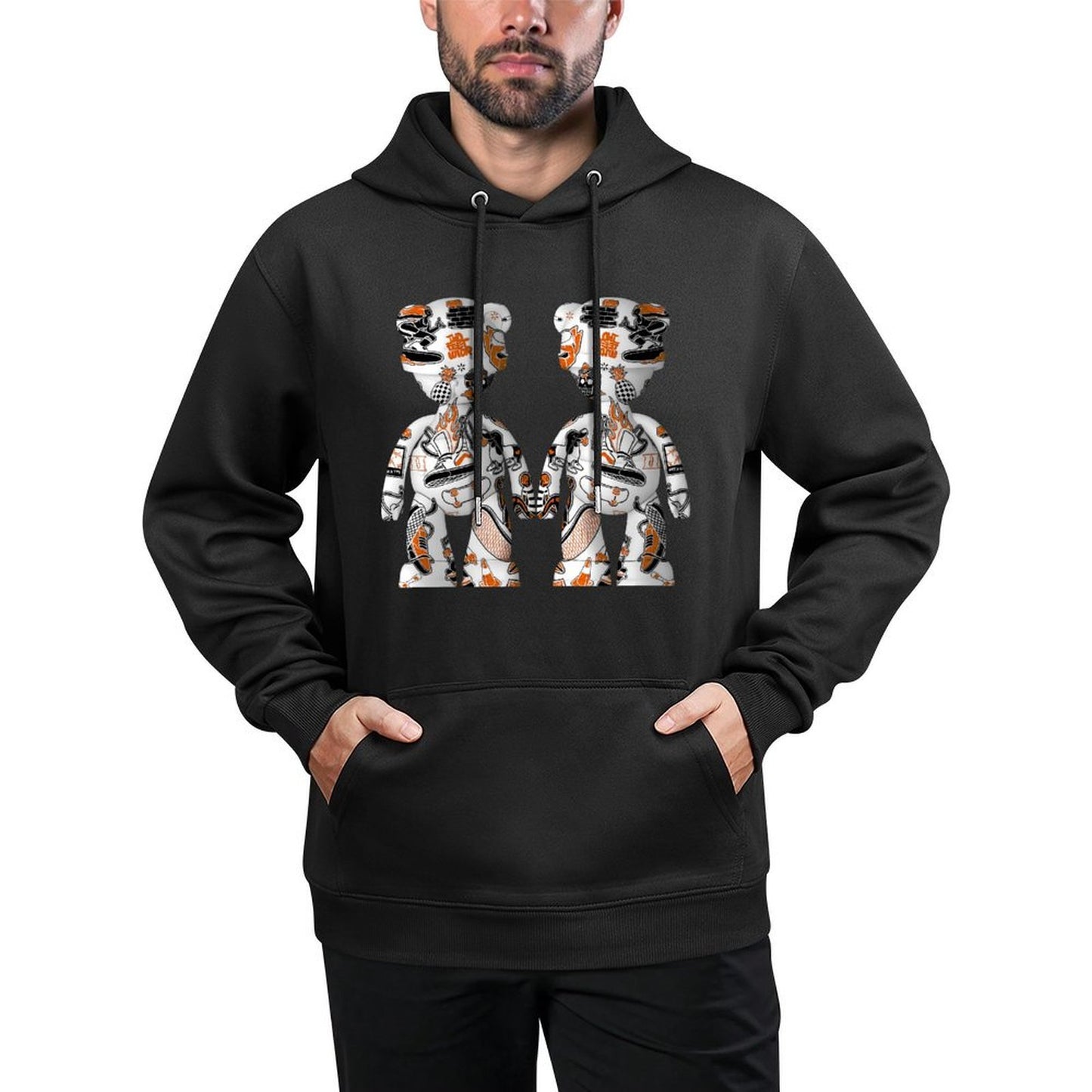 IPIB 250g Hooded Pocket Sweatshirt Front GraphicMen's Hooded  Sweatshirt6000085-3