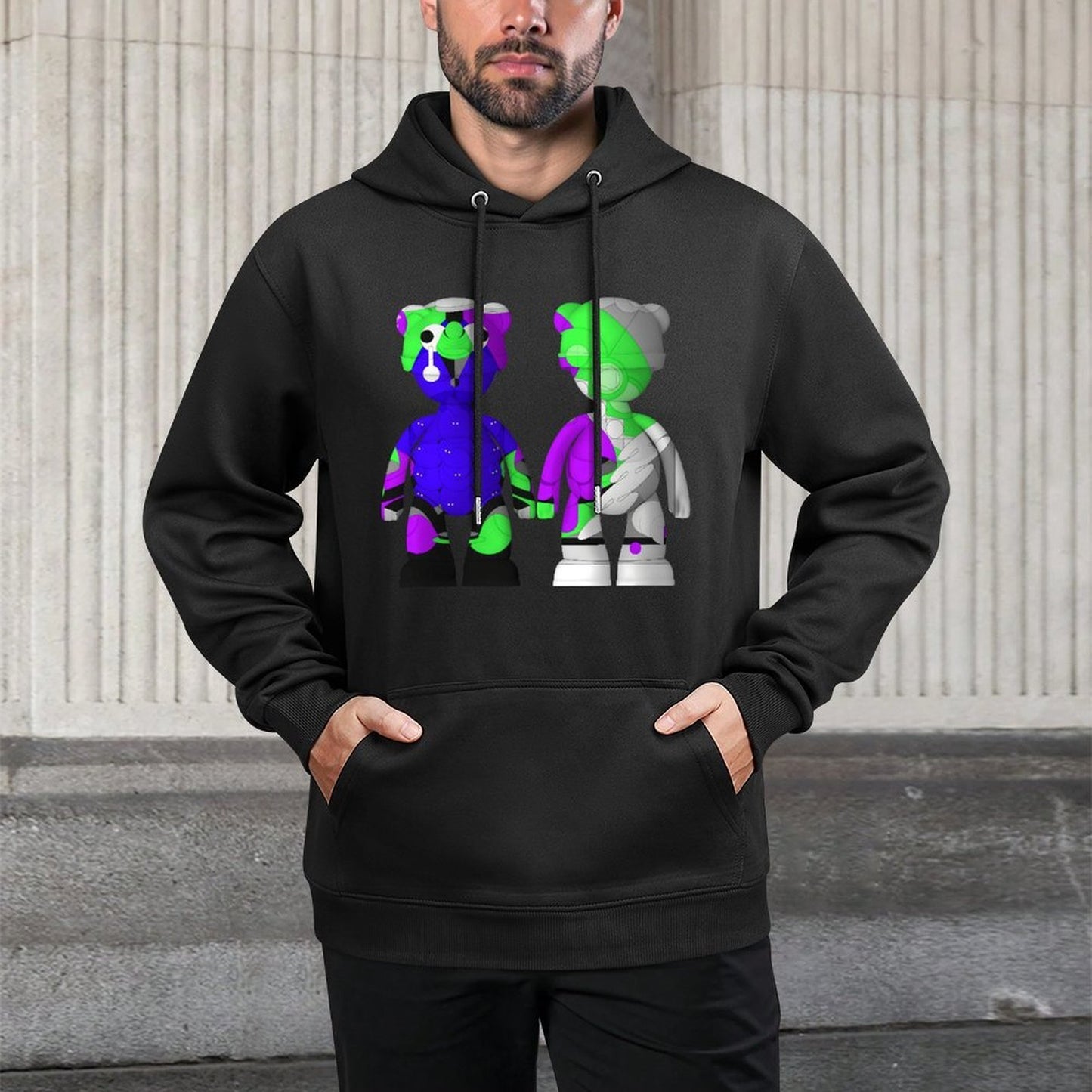 IPIB 250g Hooded Pocket Sweatshirt Front GraphicMen's Hooded  Sweatshirt6000144-9
