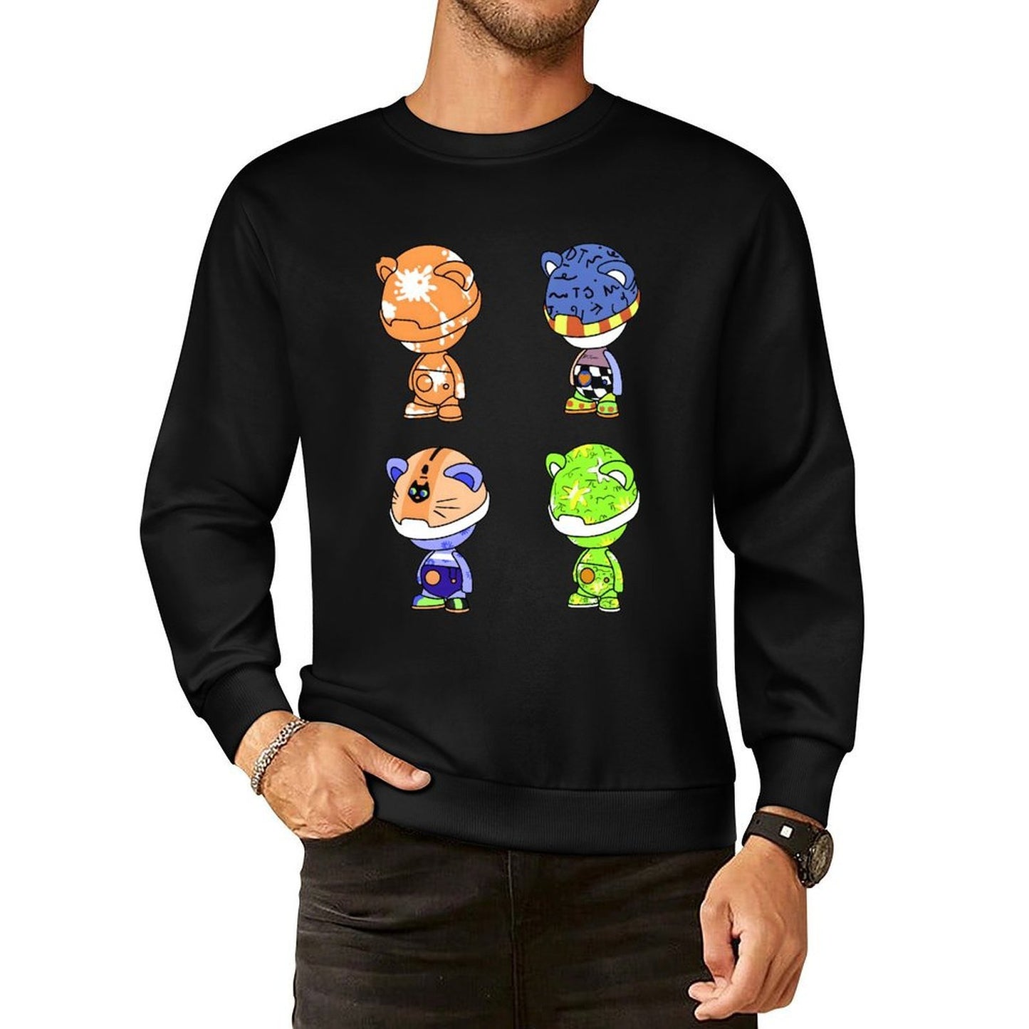 IPIB 250g Crew Neck Long Sleeve Sweatshirt Front GraphicCrew Neck Long Sleeve Sweatshirt6000074-4