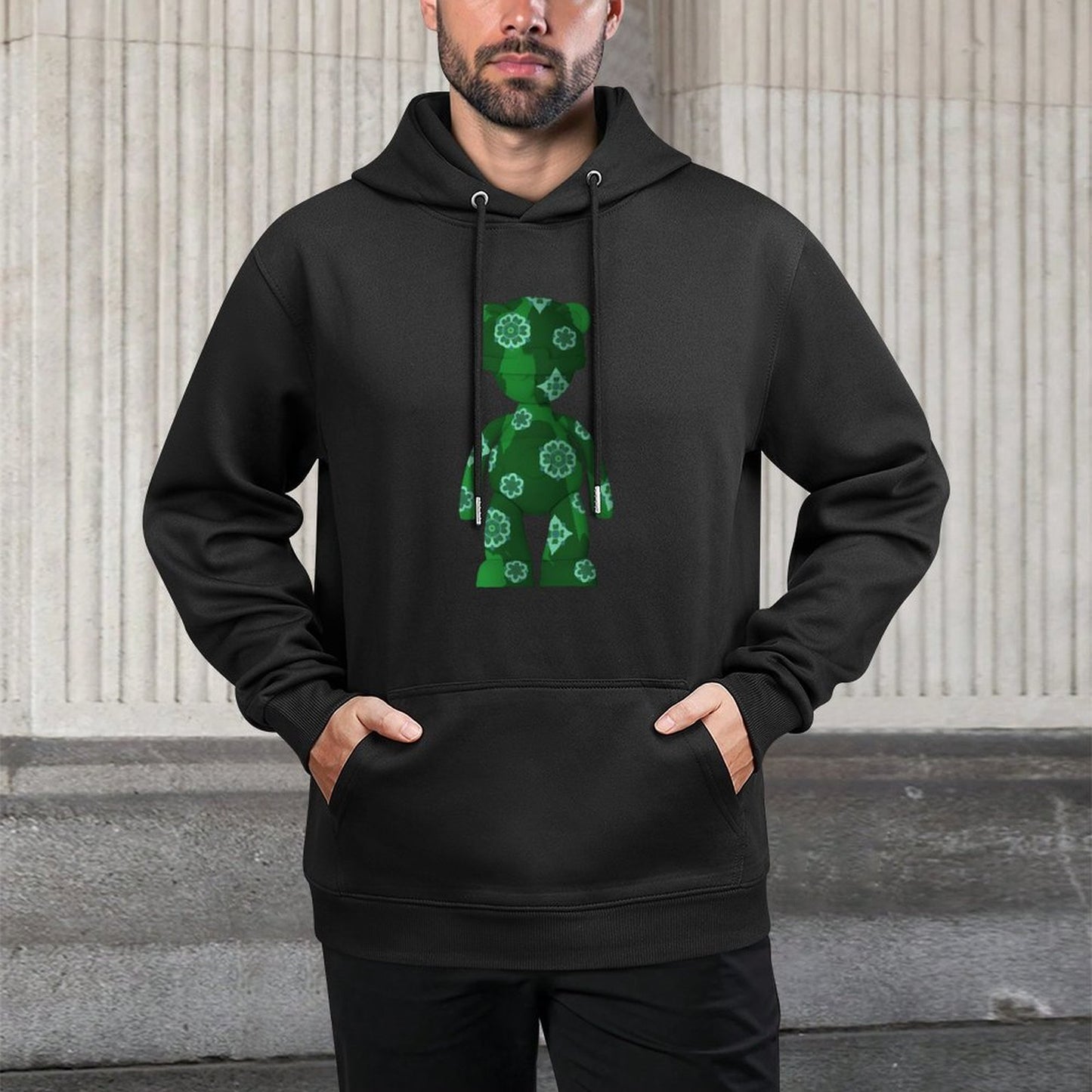 IPIB 250g Hooded Pocket Sweatshirt Front GraphicMen's Hooded  Sweatshirt6000104-3
