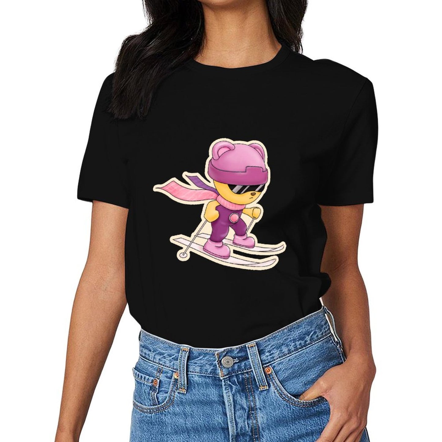 Inlex Bear T-shirtsFade-Resistant Recycled T-Shirt