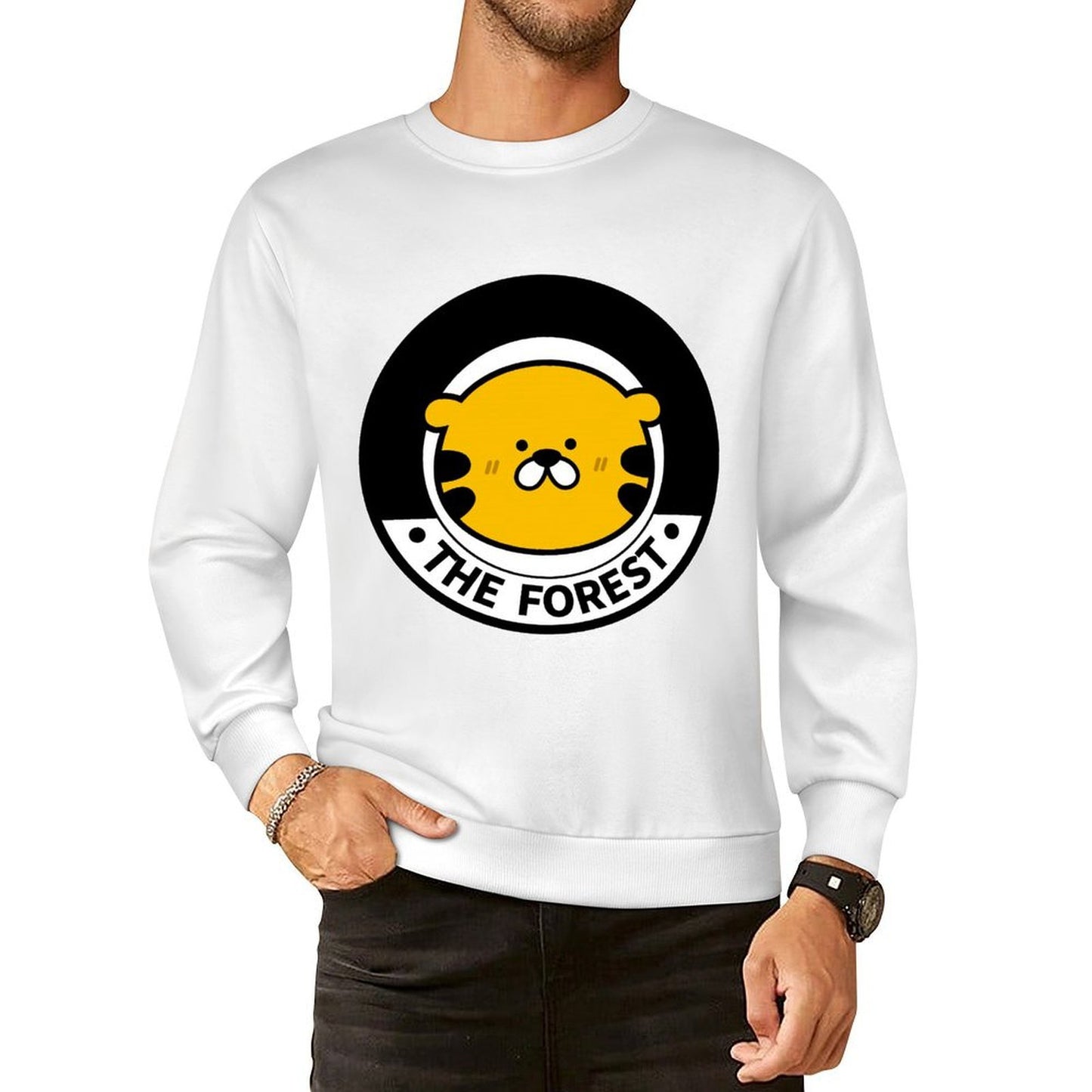 Front Patterned Long Sleeve Top100% Cotton ActiveWear