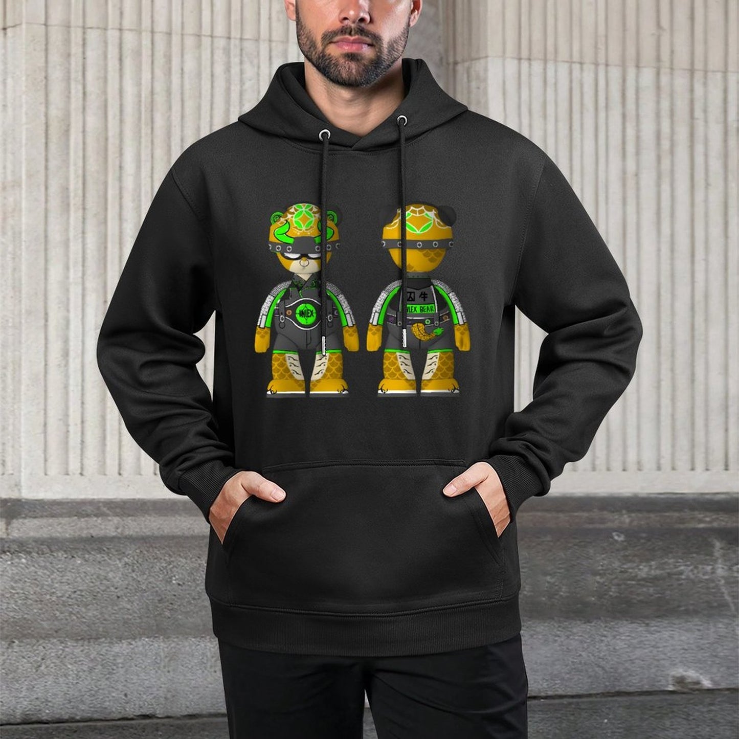IPIB 250g Hooded Pocket Sweatshirt Front GraphicMen's Hooded  Sweatshirt6000095-3