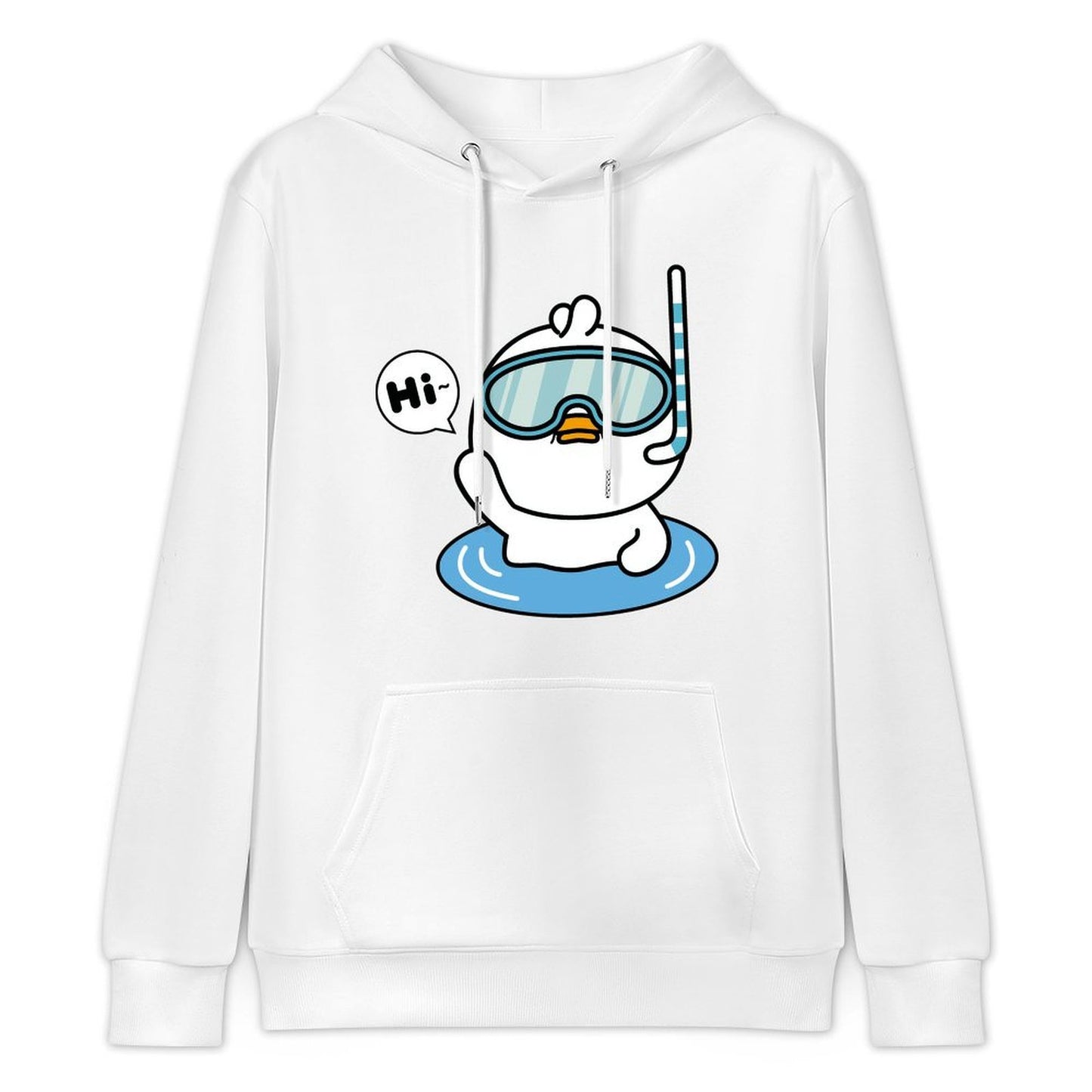 Neutral Clean Front Graphic Hoodies