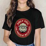 Inkmay Casual Cotton T-shirt Only You Can Prevent Wildfires Smokey Unisex T-shirtMidweight SoftTouch T-Shirt