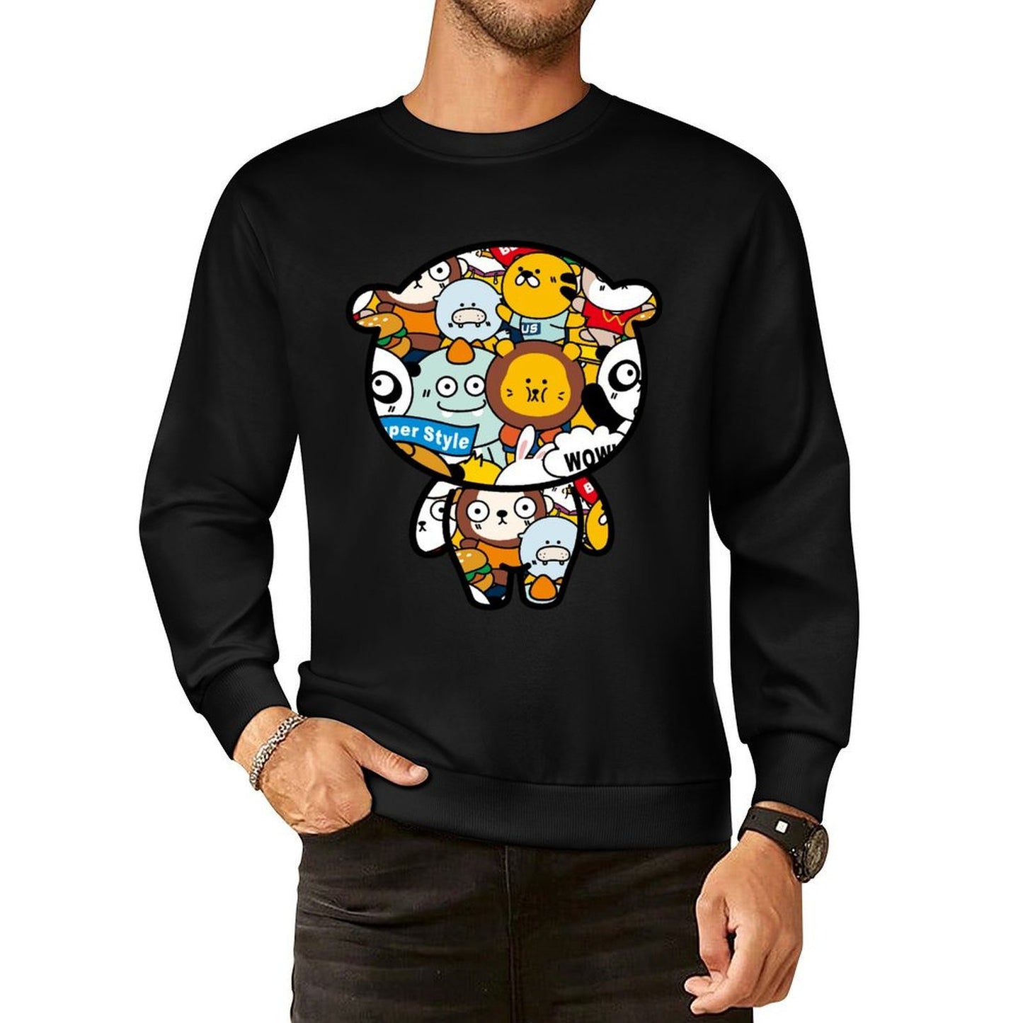 IPBR 250g Crew Neck Long Sleeve Sweatshirt Front GraphicCrew Neck Long Sleeve Sweatshirt4003842