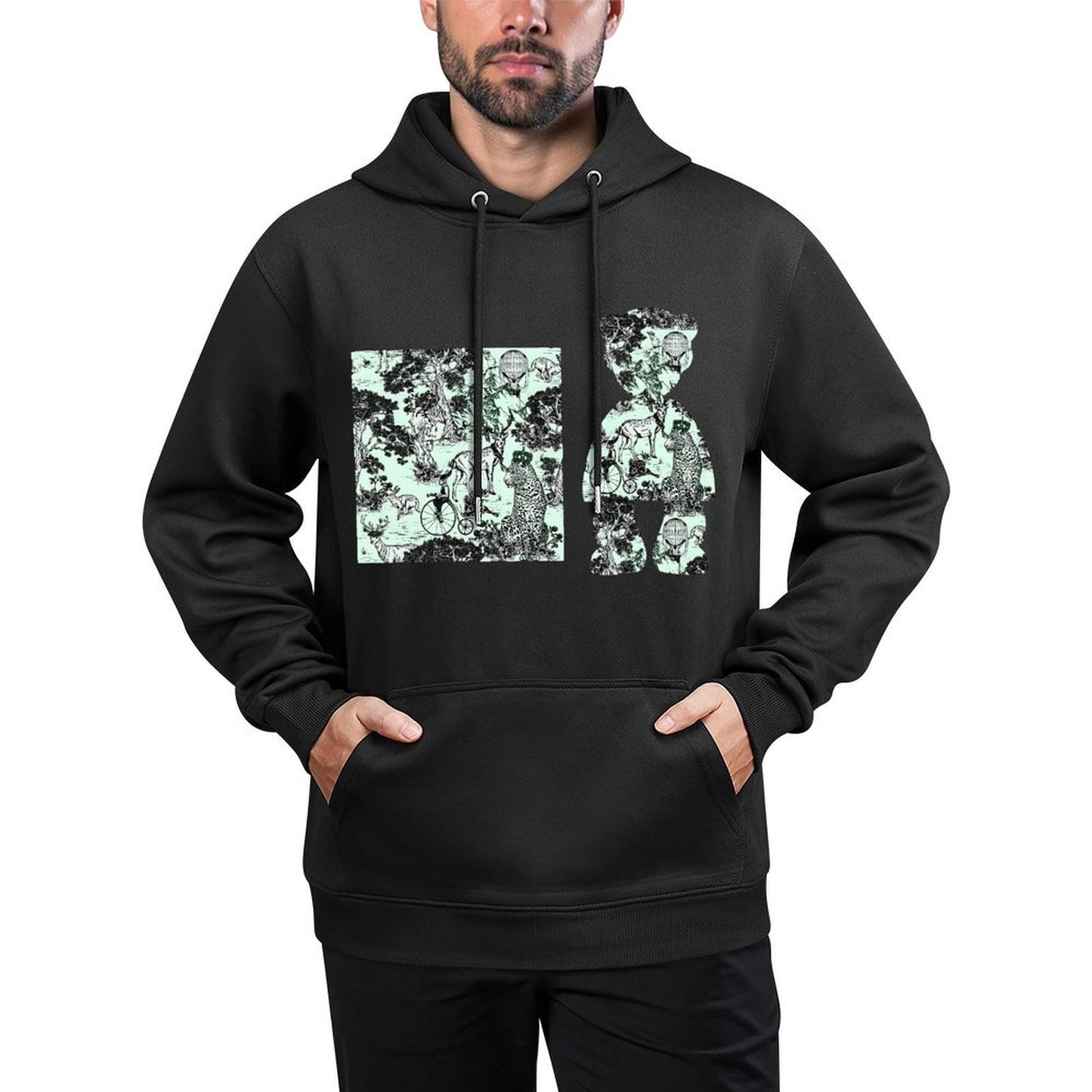 IPIB 250g Hooded Pocket Sweatshirt Front GraphicMen's Hooded  Sweatshirt6000100-3