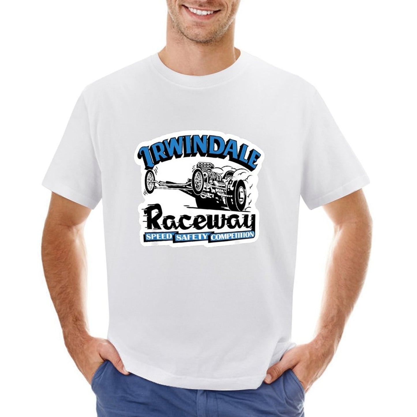 Inkmay Casual Cotton T-shirt Irwindale Raceway Speed Safety Competition Unisex T-shirtMen¡¯s / Women¡¯s / Youth Pocket Tee T-Shirt