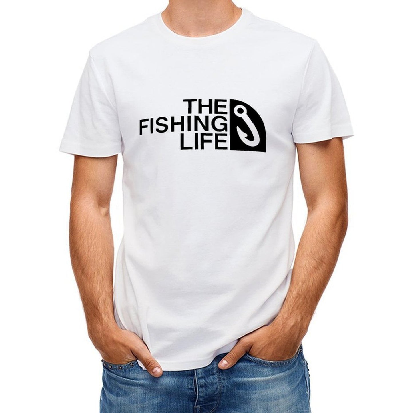 Inkmay Casual Cotton T-shirt Simple Black And White Design Unisex T-shirtSoftWear Outdoor T-Shirt